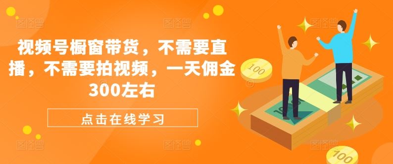 视频号橱窗带货，不需要直播，不需要拍视频，一天佣金300左右-副业猫