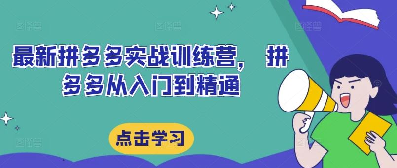 最新拼多多实战训练营， 拼多多从入门到精通-副业猫