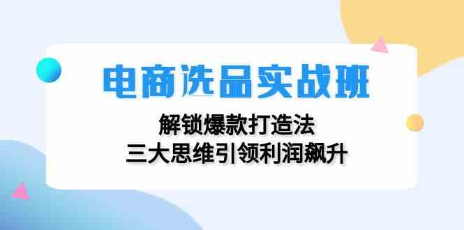 电商选品实战班：解锁爆款打造法，三大思维引领利润飙升-副业猫