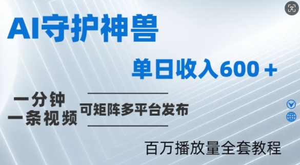 制作各省守护神，100多W播放量的视频只需要1分钟就能完成【揭秘】-副业猫