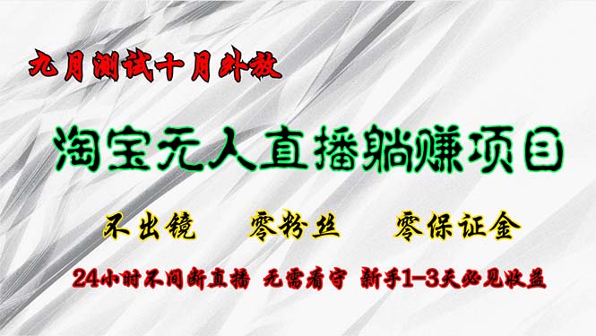 （12862期）淘宝无人直播最新玩法，九月测试十月外放，不出镜零粉丝零保证金，24小…-副业猫