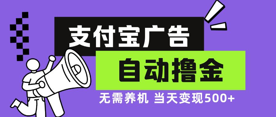 （13101期）支付宝广告全自动撸金，无需养机，当天落地500+-副业猫