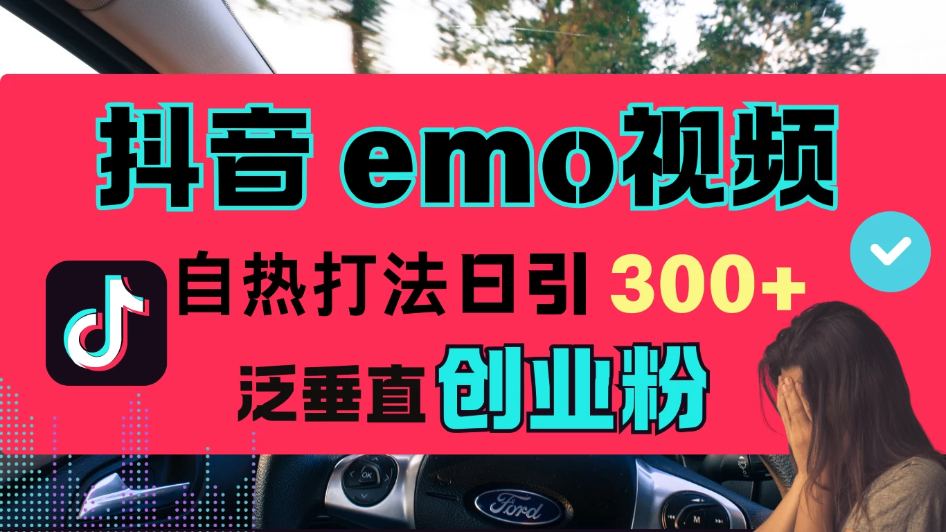 抖音“EMO视频”自热流打法，日引300+泛垂直创业粉-副业猫