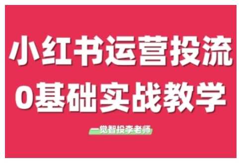 小红书运营投流，小红书广告投放从0到1的实战课，学完即可开始投放-副业猫