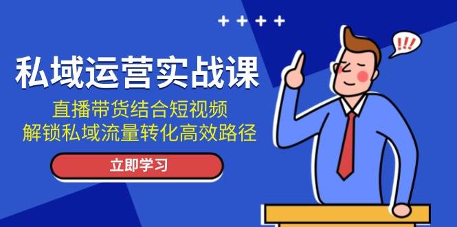 私域运营实战课：直播带货结合短视频，解锁私域流量转化高效路径-副业猫