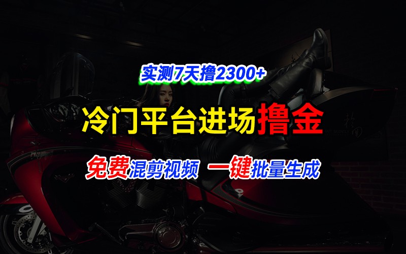 全新冷门平台vivo视频，快速免费进场搞米，通过混剪视频一键批量生成，实测7天撸2300+-副业猫