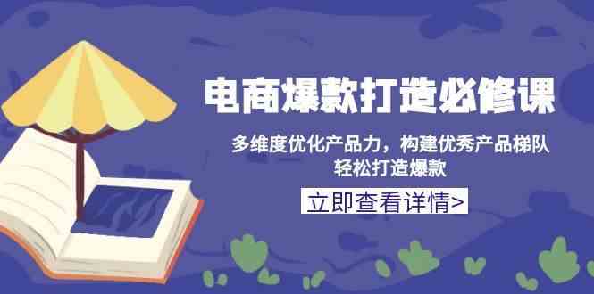 电商爆款打造必修课：多维度优化产品力，构建优秀产品梯队，轻松打造爆款-副业猫