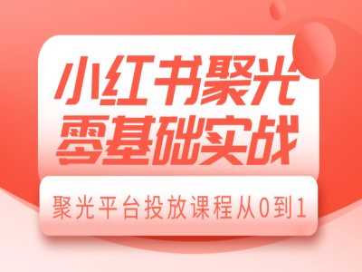 小红书聚光零基础实战，聚光平台投放课程从0到1-副业猫